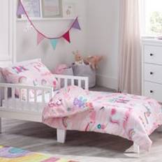 Pink Bed Set Kid's Room Magic Unicorn, Fairy Princess & Enchanted Castle