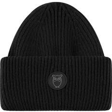 Knowledge Cotton Apparel Tilbehør Knowledge Cotton Apparel Big Rib Beanie, OneSize, Black Jet