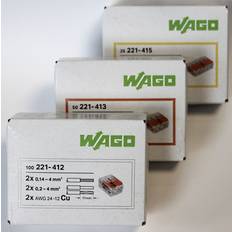 Wago 221 klemme set 100x 221-412 50x 221-413 25x 221-415 kabelverbinder original Orange
