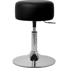 Noir Poufs ML-Design Tabouret Design Rond Ø 33 cm Hauteur Réglable Pouf