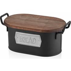 Bread Boxes The Mia Black Bin Bread Box