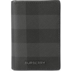 Red Card Cases Burberry check-print bifold card holder - men Polyurethane/Cotton