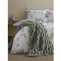 Bianca Carved Fur Blankets Green