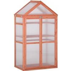 OutSunny 3-Tier Wooden Cold Frame Greenhouse Garden Grow House Double