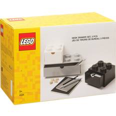 Lego Opbevaringsbokse Room Copenhagen Skrivebordsskuffe 3 stk, Sort/Hvid/Grå