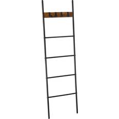 Vasagle Badeværelsesindretninger & -opbevaring Vasagle Blanket Ladder 44 x 160 cm Rustic Brown and Black