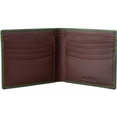 Dents Smooth Nappa Leather Billfold Wallet With Rfid Blocking In Olive/english Tan One