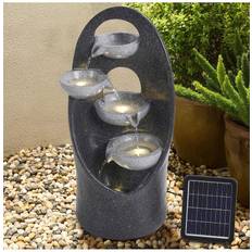 Living and Home 4-Tier Solar Powered Garden Water Fountain
