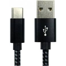 Newlink Braided usb-a plug to usb-c plug usb 2.0 lead, 1m black nlmob-941bdbk