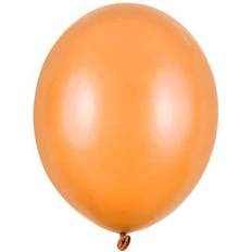 Lys Latexballoner PartyDeco Latex Ballon Metallisk Mandarin 30 cm 10 stk