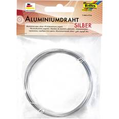 Garne & Handarbeitsbedarf Folia Aluminium-Basteldraht, 1 mm x 5 m, silber