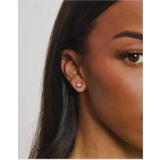 Rodium Örhängen Caroline Svedbom Mini Stud Earrings Rhodium Light Rose
