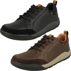 Waterproof Derby Clarks Mens lace up waterproof leather trainers casual shoes ashcombe bay gtx