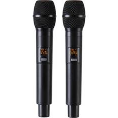 Microphones JG17 UHF Wireless Microphone System Handheld LED Mic with Receiver