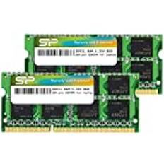Silicon Power Silicon Power Laptop minnesmodul 16 GB 2 x 8 GB DDR3, 1 600 MHz PC3 12800 240-polig, CL11, 1,35 V, SODIMM, låg spänning och energibesparande
