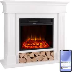 Fireplaces Klarstein Las Pilas Electric Fireplace Fan Heater 900/1800W Weekly Timer Remote Control