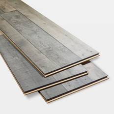 Grey Laminate Flooring GoodHome Dunwich Grey Gloss Oak Effect Laminate Flooring Sample