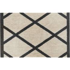 Black Entrance Mats My Mat Border Geometric Doormat/Runner Black