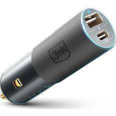 3mk Hyper Dobbelt Hurtig Biloplader USB-A, USB-C 100W