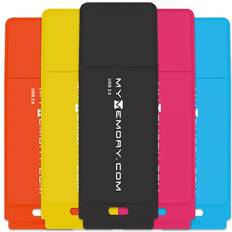 MyMemory 8gb neon usb 2.0 flash drives usb stick storage drives 5 pack uk