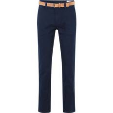 Denim/Jeansstoff Hosen Tom Tailor Chinos Slim Chino with belt blau