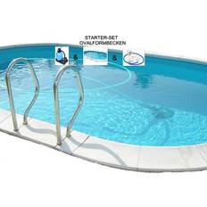 Tahiti Trend Pool Starter-Set Stahlwand-Pool, oval, Sandfilteranlage