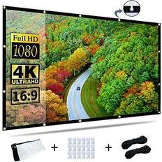 100 inch projector screen 16:9 hd foldable for home theater cinema indoor