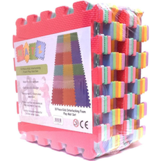 Foam Play Mats Pluscom Edz kidz interlocking foam play mat set. 32 x 32cm. 18 piece pastel mats