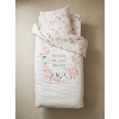 Vertbaudet Duvet Cover Pillowcase Set Eau de Rose White
