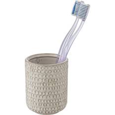 Beige Porte-brosses à dents Wenko Mug en Céramique "Pergole" Beige D 7,5 x H 9,5 cm