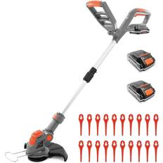 Terratek 20V Cordless Grass Strimmer Lightweight Trimmer with 30 Spare Blades