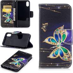 MAULUND iPhone X Xs Cover m. Pung Diamond Butterfly Sort