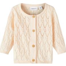 Beige Trøjer Name It Cardigan Baby Falille Creme De Peche