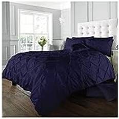 Textiles Smart Living Polycotton Pintuck Duvet Cover Blue