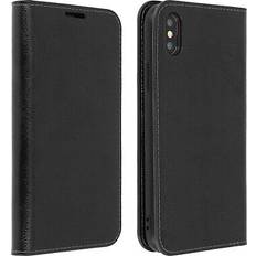 Accessoires de téléphones portables Avizar Folio real leather iphone xs max case card-holder video stand black