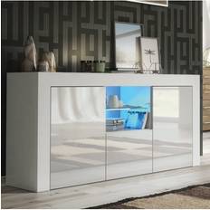 White TV Benches Creative Furniture 145cm Unit Modern Cabinet Cupboard Stand TV Bench