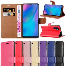 Huawei P30 Pro Wallet Cases iCatchy Black For Huawei P30 Pro Wallet Book Leather Case Cover