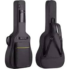 40 41 Inch Acoustic Guitar Bag Waterproof Guitar Case Gig Bag 8MM Padding with Back Hanger Loop- Black Soft Case, CY0152