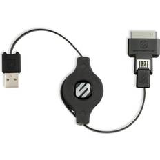 Scosche dobbelt ladekabel Micro & 30 pin USB-A