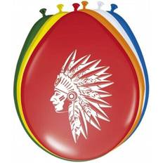 Party Latex Balloons Folat Luftballons indianer, 8 stück Mehrfarbig 30 cm