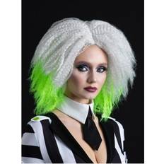 Grey Short Wigs Fancy Dress Smiffys Beetlejuice Womens Wig