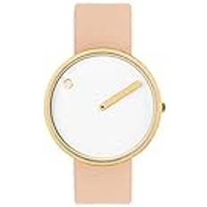 Picto 43321-6320g ladies white and gold 40mm 5atm