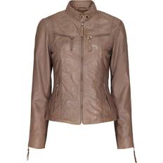 Beige - Læderjakker BTF CPH Biker Jacket 10245 satin beige with silver