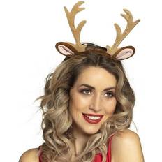 Kronen & Diademe Boland Erwachsene santa rentier weihnachten festlich kostüm zubehör party stirnband Braun