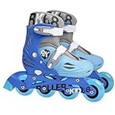 Kind Inline Skates Stamp Inline skates verstelbaar lichtblauw maat 30-33