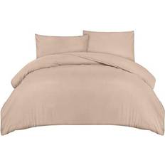 Textiles Utopia Bedding Double Soft Microfibre Duvet Cover Beige