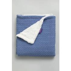 Clevamama Luxe Sherpa Baby Blanket Blue