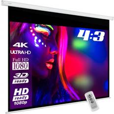 Écrans de projection eSmart Economy EXM Toile moteur 240 x 180 cm (118" Format 4:3 Télécommande Home cinéma projecteur Écran de projection Blanc