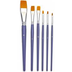 Jaune Accessoires de peinture Pebeo Flat Brushes 6 Pack