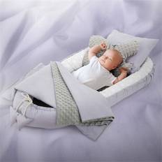 Babynester Babynest Set 5 Tlg. 90x50 cm Elefantmuster aus Baumwolle Joyz